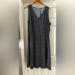 Women's Old Navy V-Neck Dress Navy & White Size XL Tall